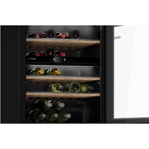 Built-in Wine Refrigerator Bosch KWK16ABGB, G, 38dB, Black