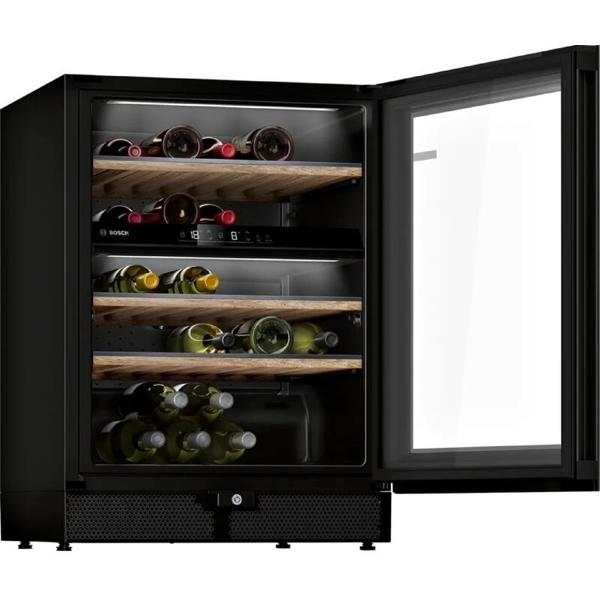 Built-in Wine Refrigerator Bosch KWK16ABGB, G, 38dB, Black