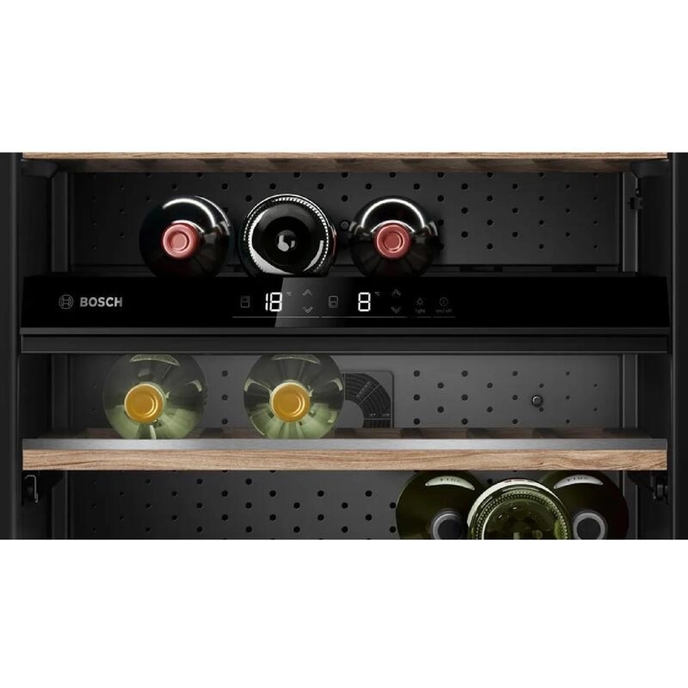 Built-in Wine Refrigerator Bosch KWK16ABGB, G, 38dB, Black