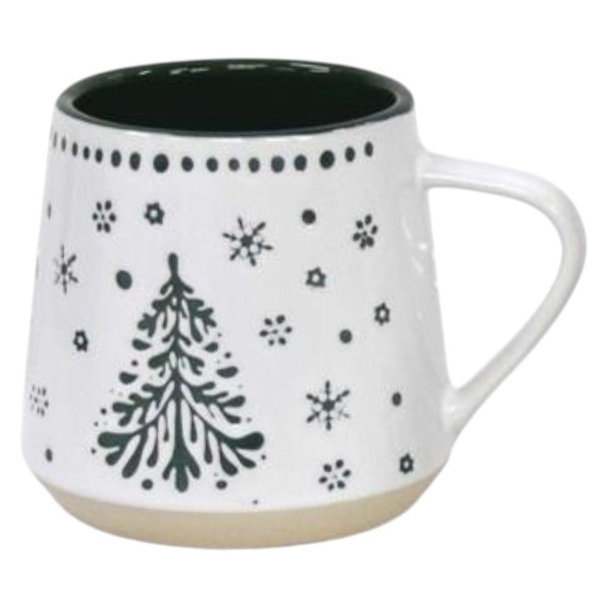 ჭიქა Ardesto AR3092 Christmas New Year's, 350ml, Mug, White/Green