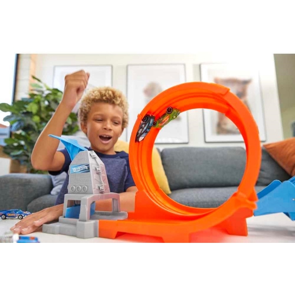 სათამაშო ტრასა Mattel GTV13 Hot Wheels, Drift Loop, Orange