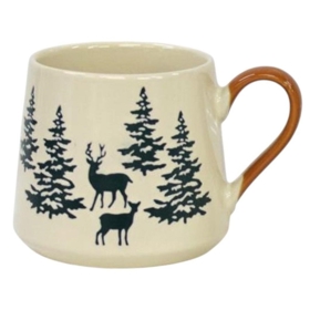 ჭიქა Ardesto AR3087 Christmas New Year's, 420ml, Mug, Green/White