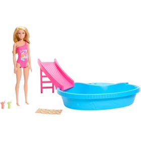 ბარბის სათამაშო ნაკრები MATTEL HRJ74, Barbie Pool with Doll