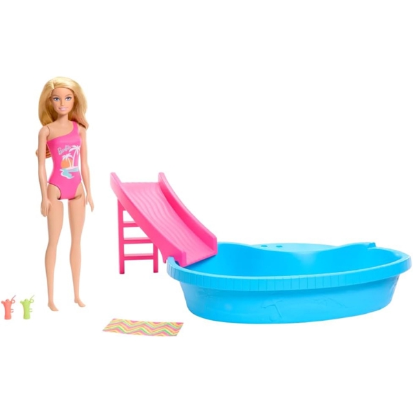 ბარბის სათამაშო ნაკრები MATTEL HRJ74, Barbie Pool with Doll