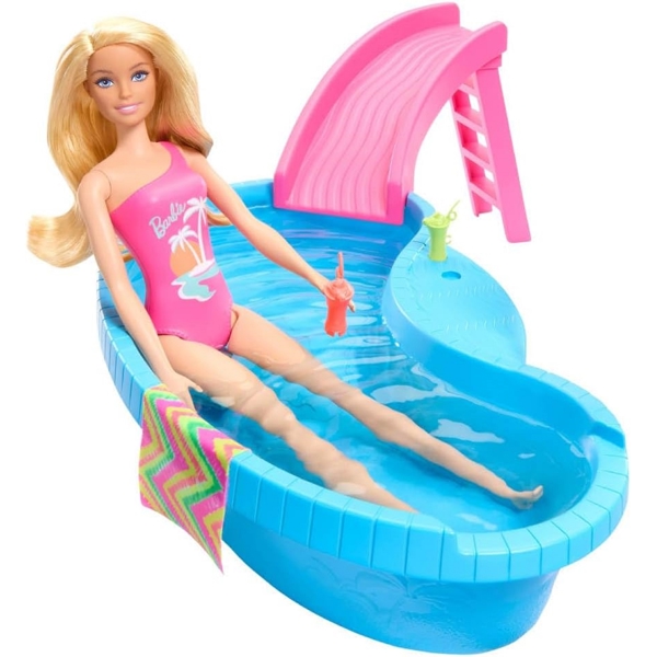 ბარბის სათამაშო ნაკრები MATTEL HRJ74, Barbie Pool with Doll