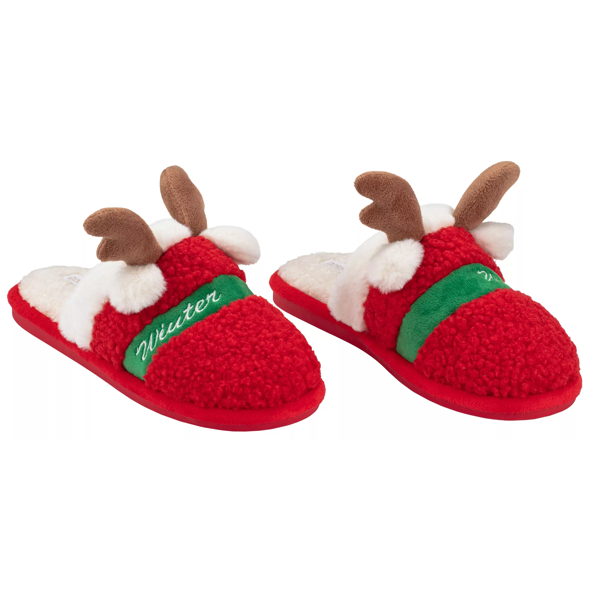 საახალწლო ჩუსტები Ardesto ART2538DR Christmas, 38/39, Home Shoes, Red