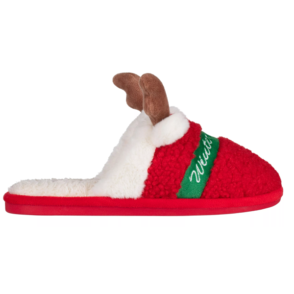 საახალწლო ჩუსტები Ardesto ART2538DR Christmas, 38/39, Home Shoes, Red