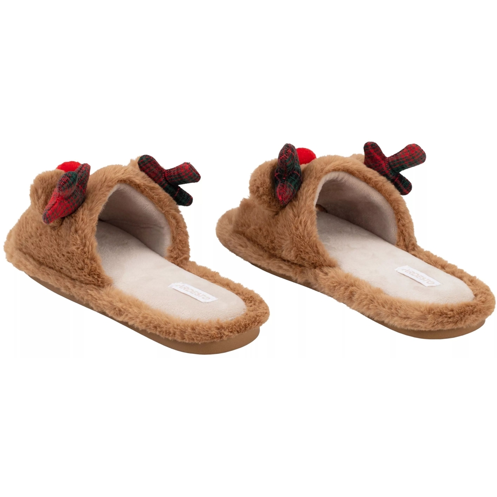 საახალწლო ჩუსტები Ardesto ART2540DB Christmas, 40/41, Home Shoes, Brown