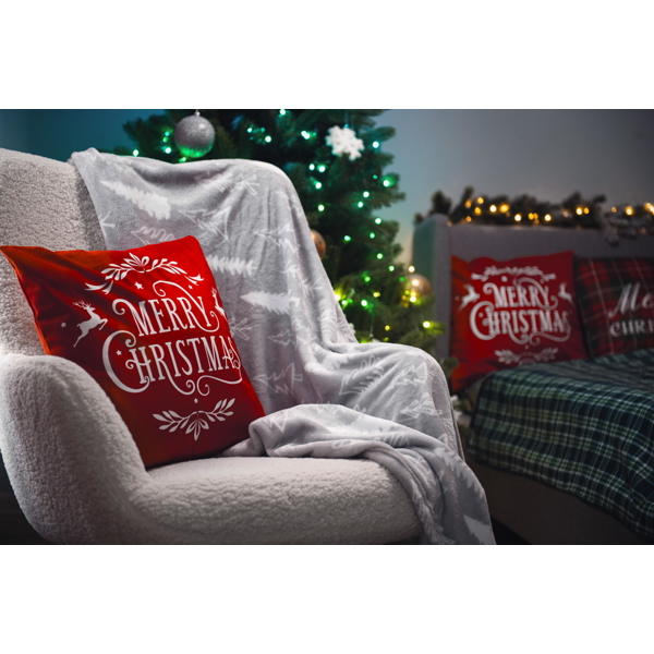 პლედი Ardesto ART0110PB Christmas Flannel, Blanket, Grey Pine