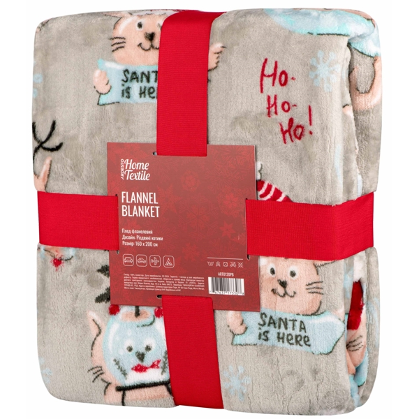 პლედი Ardesto ART0120PB Christmas Flannel, Blanket, Christmas Cats