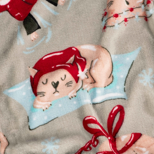პლედი Ardesto ART0120PB Christmas Flannel, Blanket, Christmas Cats