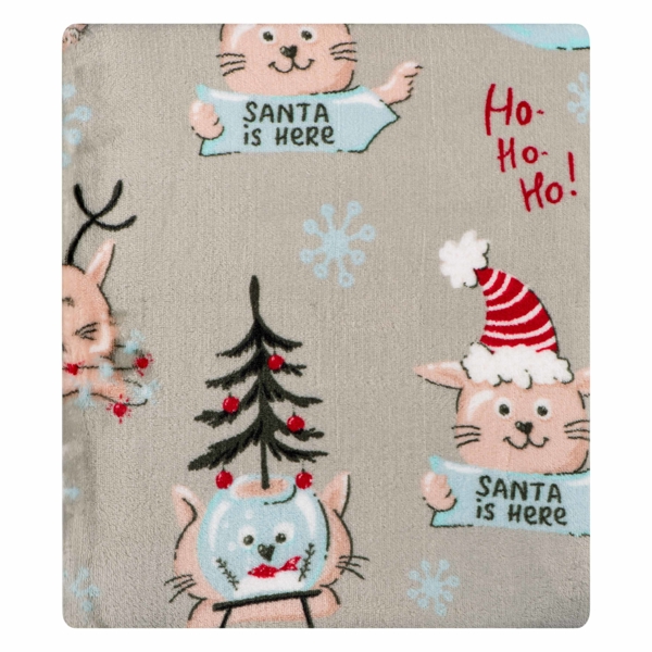 პლედი Ardesto ART0120PB Christmas Flannel, Blanket, Christmas Cats