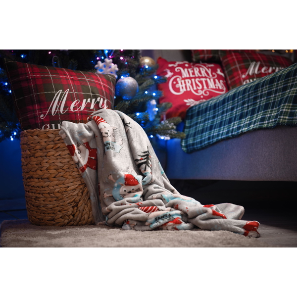 პლედი Ardesto ART0120PB Christmas Flannel, Blanket, Christmas Cats