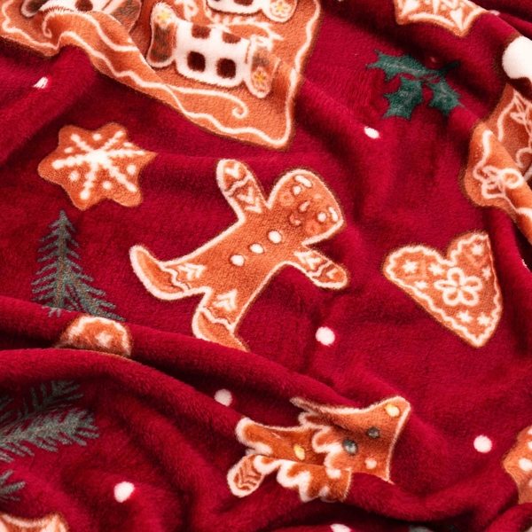 პლედი Ardesto ART0121PB Christmas Flannel, Blanket, Gingerbread Houses