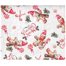 მაგიდის გადასაფარებელი Ardesto ART08HG Christmas Gingerbread, Tablecloth, Red/White