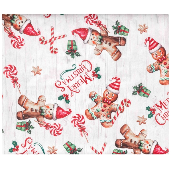 მაგიდის გადასაფარებელი Ardesto ART08HG Christmas Gingerbread, Tablecloth, Red/White