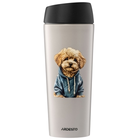 Thermo Mug Ardesto AR2645MP Coffee Time Maltipoo, 450ml, Beige