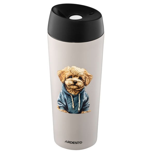 Thermo Mug Ardesto AR2645MP Coffee Time Maltipoo, 450ml, Beige