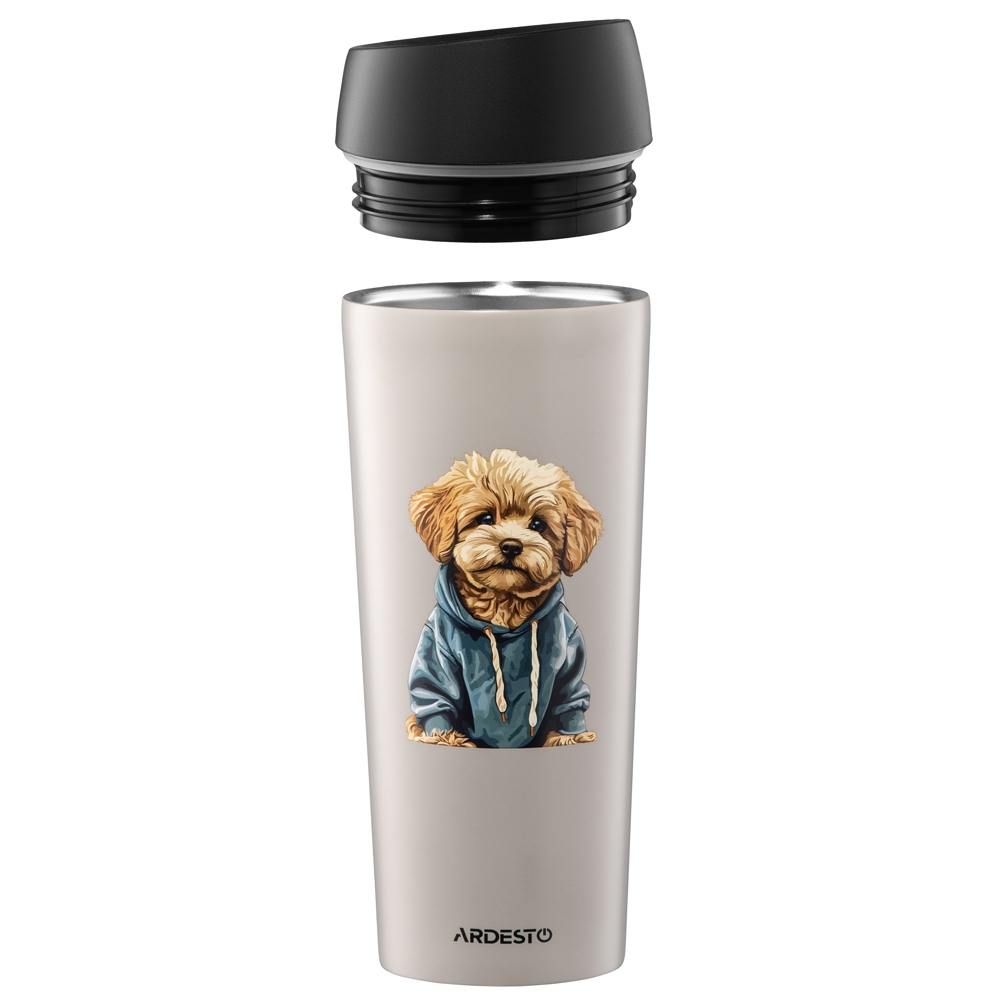 Thermo Mug Ardesto AR2645MP Coffee Time Maltipoo, 0.45l, Beige