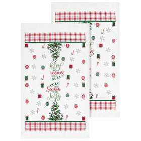 სამზარეულოს ხელსახოცი Ardesto ART3863HTB Christmas Tree, 2pcs, Gift Set Of Towels, Green