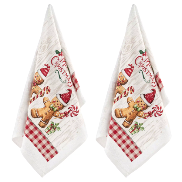 სამზარეულოს ხელსახოცი Ardesto ART3863HGB Christmas Tree, 2pcs, Gift Set Of Towels, Reed