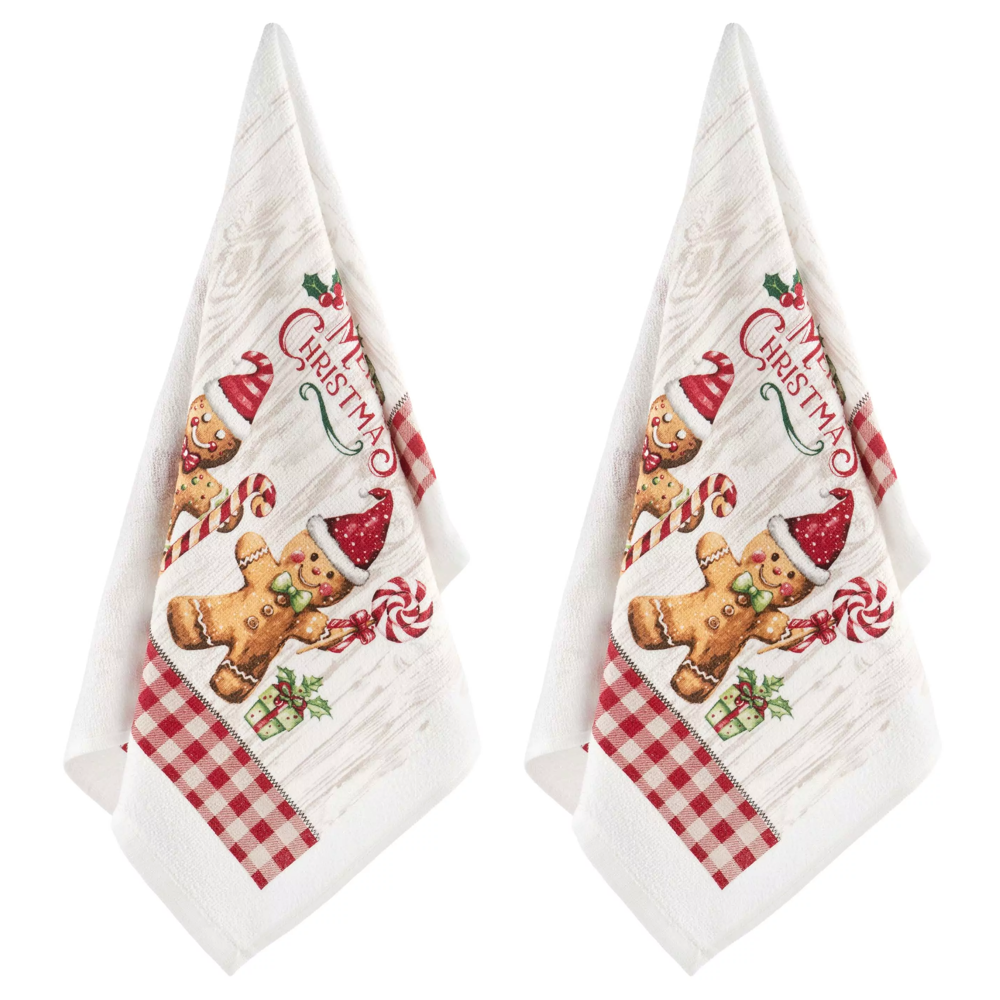 სამზარეულოს ხელსახოცი Ardesto ART3863HGB Christmas Tree, 2pcs, Gift Set Of Towels, Reed