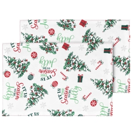 ხელსახოცების ნაკრები Ardesto ART15HT Christmas Tree, 2pcs, Serving Napkin Set, Green