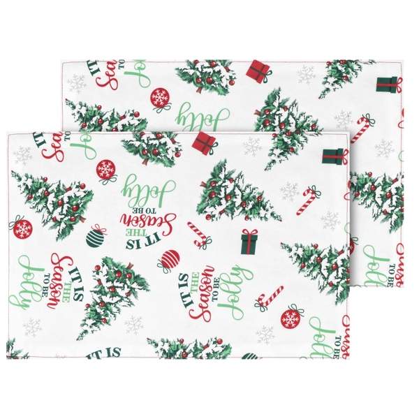 ხელსახოცების ნაკრები Ardesto ART15HT Christmas Tree, 2pcs, Serving Napkin Set, Green