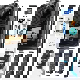 ექშენ კამერა KanDao Q23G-02 QooCam 3, 62MP, 360 Action Camera Travel Combo, Black