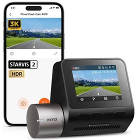 მანქანის ვიდეო რეგისტრატორი 70mai Dash Cam A510, Built in GPS, 140°, Car Video Recorder, Black