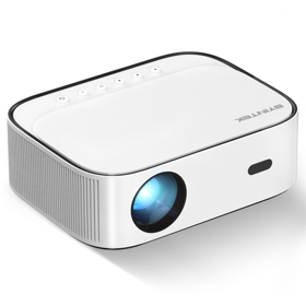 BYINTEK K45 Smart Home Theater Projector, FHD, Support 4K, Android 9.0, LCD, LED, 700 ANSI lumens, WiFi, BT4.0, White