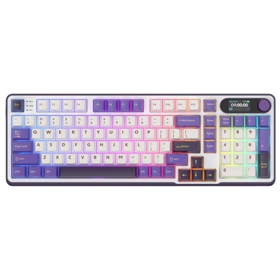 კლავიატურა Royal Kludge RKS98 RGB Mechanical Keyboard, Chartreuse switch, Smart Display, Hot Swappable, Type-C wired, Bluetooth 5.0, 2.4GHz, Blackberry