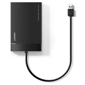 მყარი დისკის ქეისი UGREEN US221 (30847), 2.5″ Hard Drive Enclosure USB 3.0 to SATA III Adapter, Black