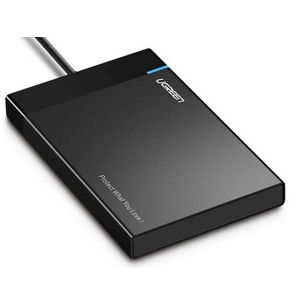მყარი დისკის ქეისი UGREEN US221 (30847), 2.5″ Hard Drive Enclosure USB 3.0 to SATA III Adapter, Black