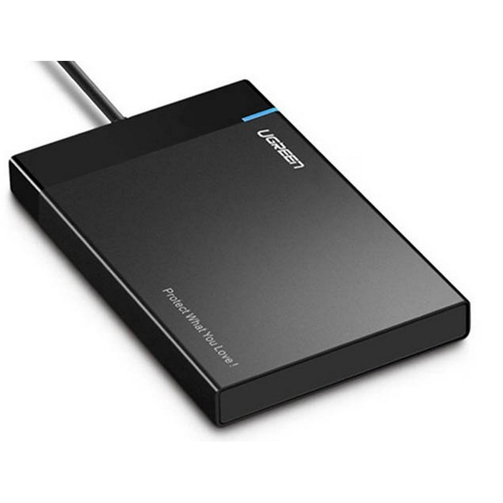 მყარი დისკის ქეისი UGREEN US221 (30847), 2.5″ Hard Drive Enclosure USB 3.0 to SATA III Adapter, Black