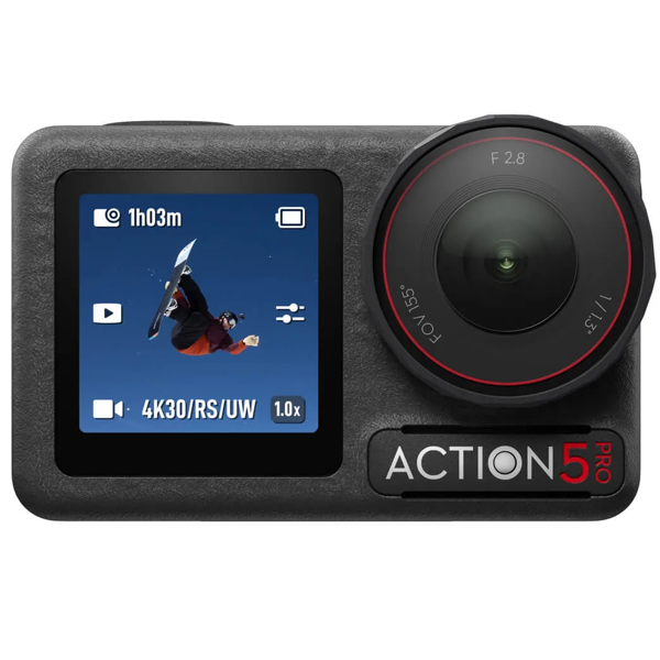 ექშენ კამერა DJI 6941565981059 Osmo Action 5 Pro Adventure Combo, Action Camera, Wi-Fi, Black
