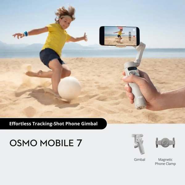 მობილურის სტაბილიზატორი DJI 6941565997586 Osmo Mobile 7, Bluetooth, Gimbal Stabilizer, Grey