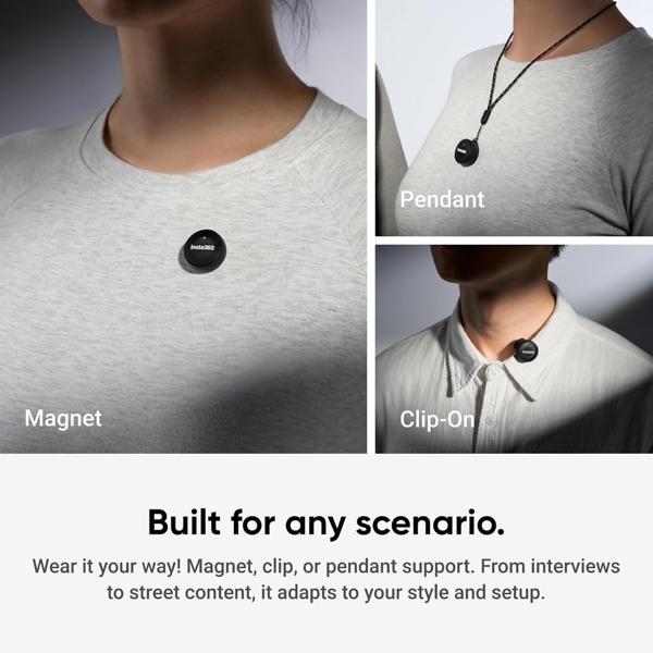 მიკროფონი DJI 6977644763421 Insta360 Mic Air Transmitter, Bluetooth, Black