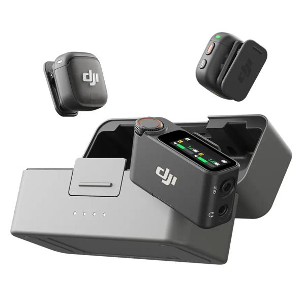 Microphone Set DJI 6937224116344 Mic 3 (2 TX + 1 RX + Charging Case), Black
