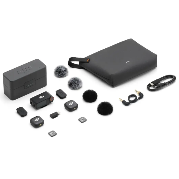 Microphone Set DJI 6937224116344 Mic 3 (2 TX + 1 RX + Charging Case), Black