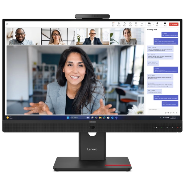 Monitor Lenovo 64B8UAT1EU ThinkVision T27QD-4v, 27", QHD, IPS, Type-C, HDMI, DP, LAN, Black