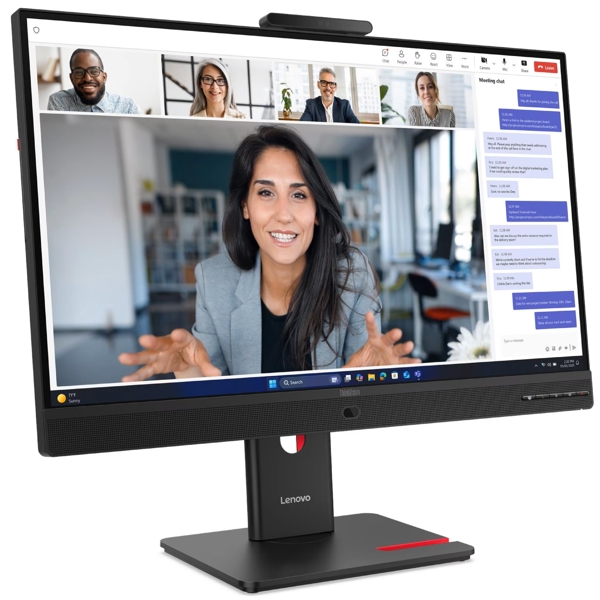 მონიტორი Lenovo 64B8UAT1EU ThinkVision T27QD-4v, 27", Monitor, QHD, IPS, USB-C, HDMI, DP, LAN, Black