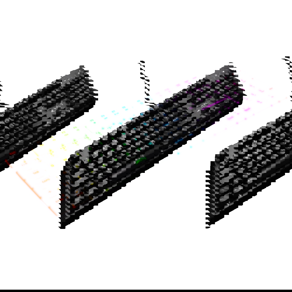 კლავიატურა Xtrfy XG-K4-RGB-R-RUS K4, Kailh Red, Wired, RGB, USB-A, Mechanical Gaming Keyboard, Black