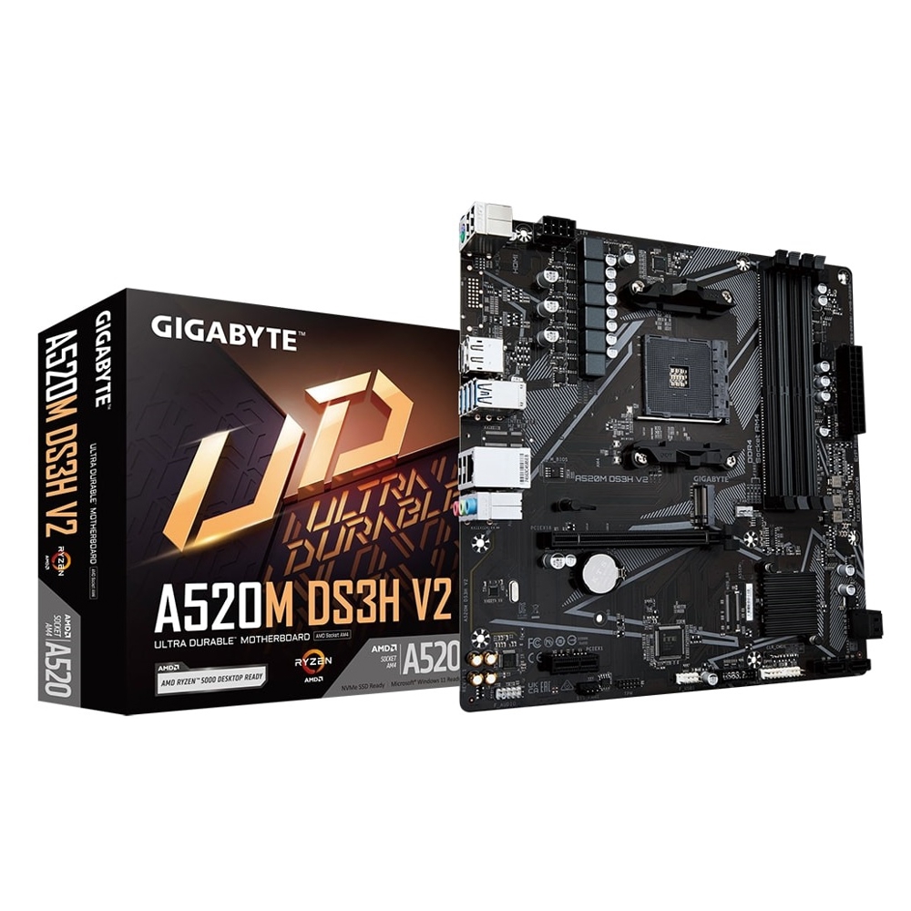 Motherboard Gigabyte A520M_DS3H_V2, AM4, DDR4, 128GB