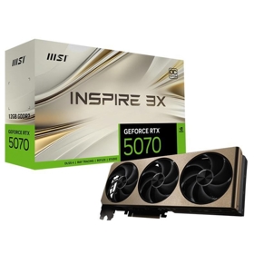 Graphic Card MSI 912-V532-006 INSPIRE 3X OC, GeForce RTX5070, 12GB, 192Bit, DP, HDMI, Gold