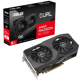 ვიდეო დაფა Asus 90YV0LD0-M0NA00 DUAL-RX7600-O8G-EVO, Radeon RX7600, 8GB, 128Bit, HDMI, DP, Black
