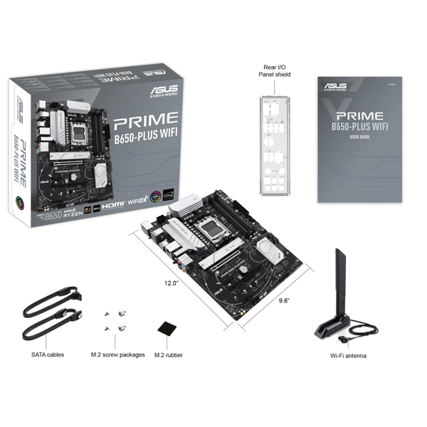 დედა დაფა Asus 90MB1KP0-M0EAY0 PRIME B650-PLUS WIFI, AM5, DDR5, 192GB