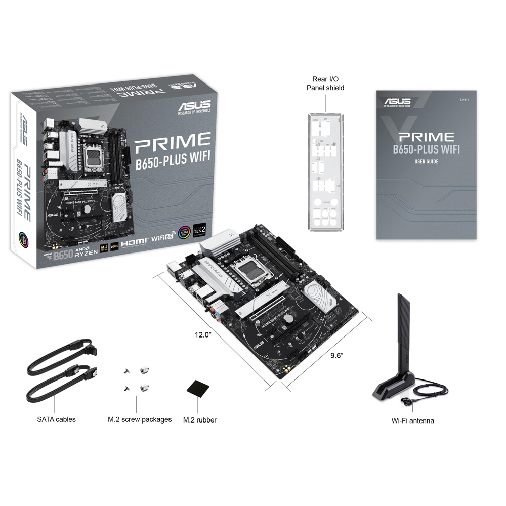 დედა დაფა Asus 90MB1KP0-M0EAY0 PRIME B650-PLUS WIFI, AM5, DDR5, 192GB
