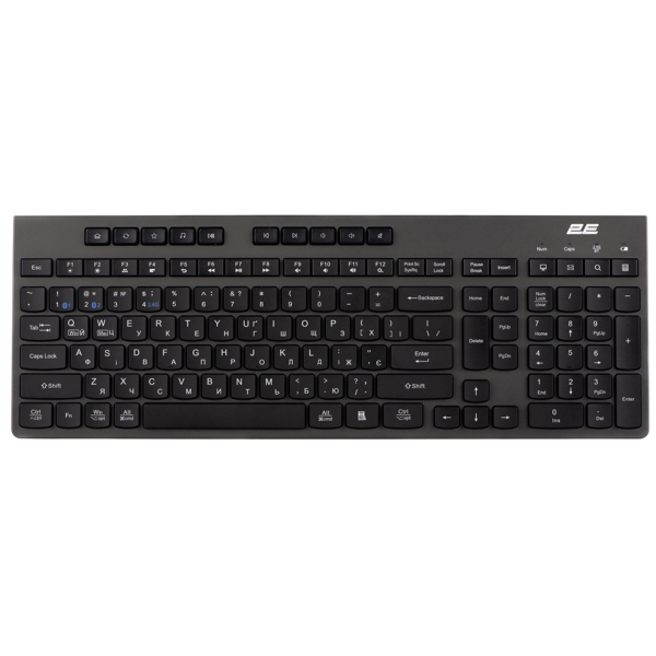 Keyboard 2E 2E-KS280WBGR_UA KS280, Wireless, Bluetooth, USB, Black
