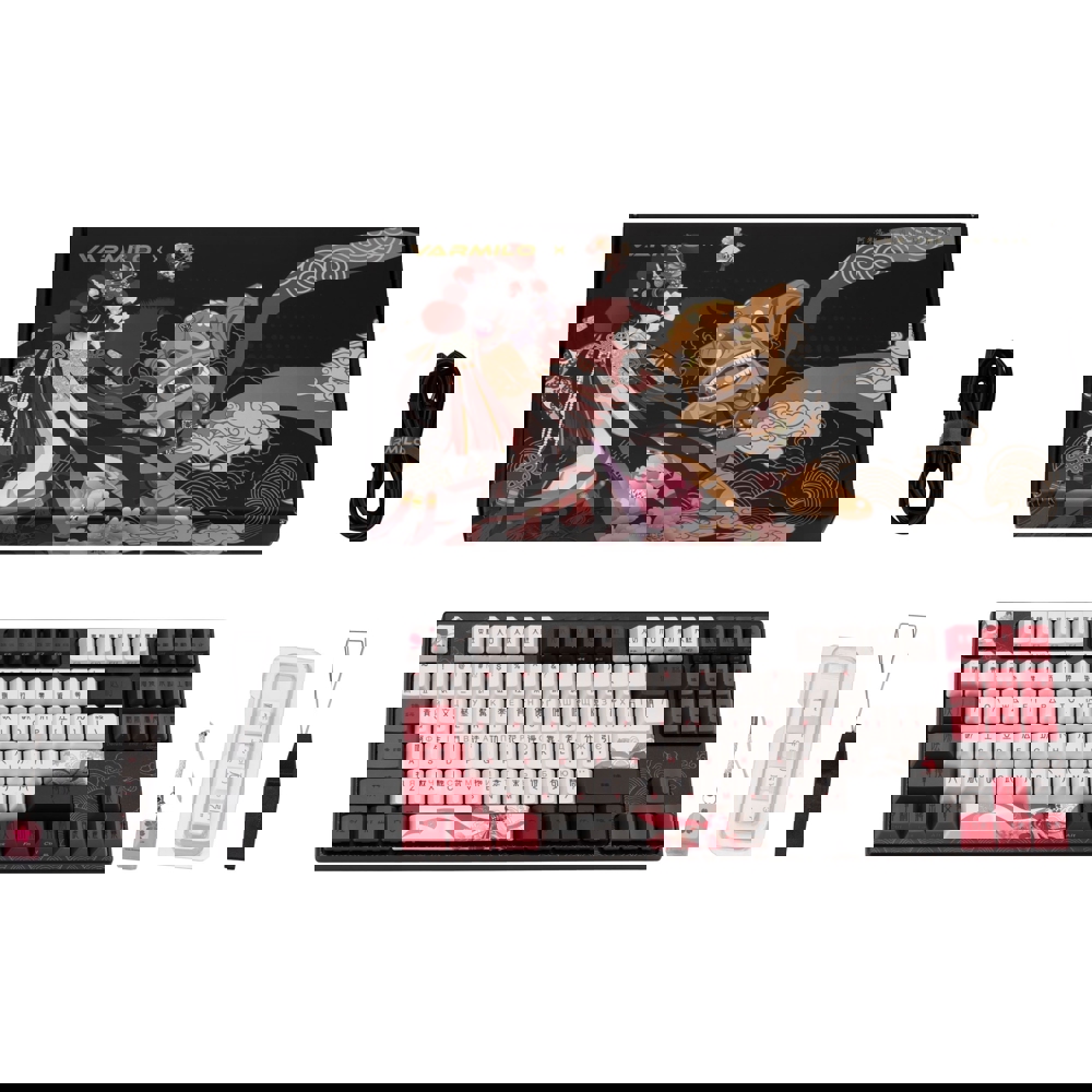 კლავიატურა Varmilo A33A028B1A3A17A025 VEM87 Beijing Opera, EC V2 Ivy, Wired, USB, Mechanical Gaming Keyboard, Black